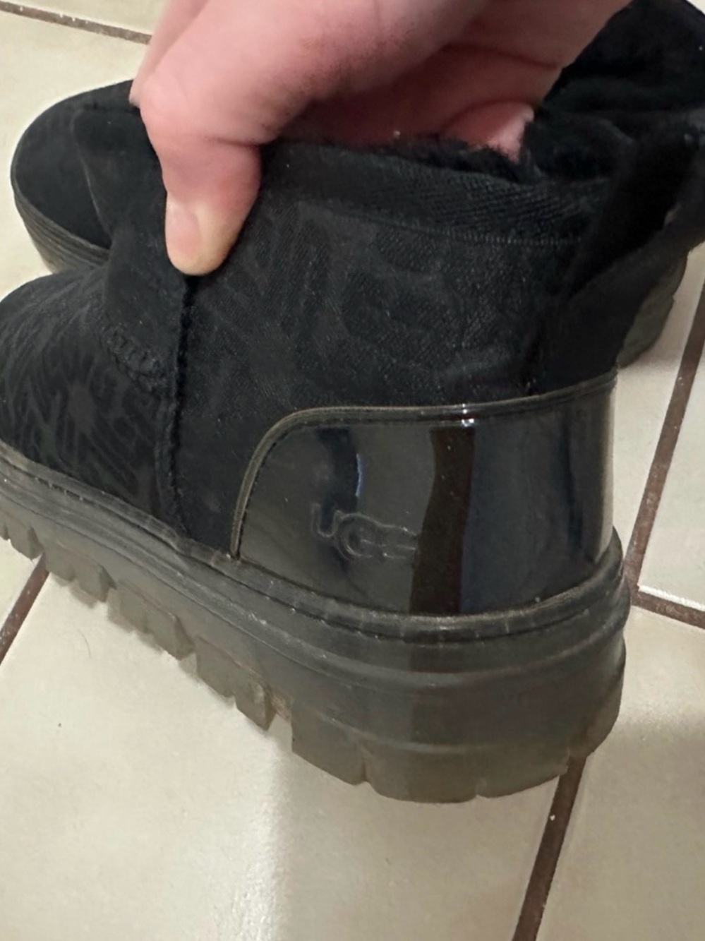 UGG Black Short Platform Booties